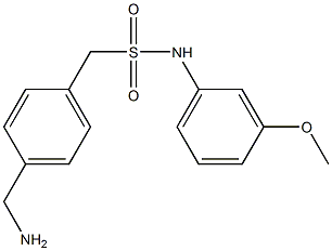 1-[4-(aminomethyl)phenyl]-N-(3-methoxyphenyl)methanesulfonamide Struktur