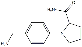 1-[4-(aminomethyl)phenyl]pyrrolidine-2-carboxamide Struktur