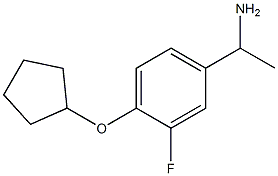 1-[4-(cyclopentyloxy)-3-fluorophenyl]ethan-1-amine Struktur