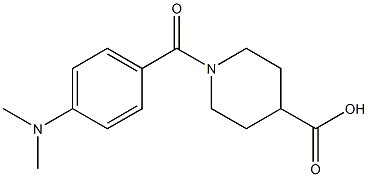 1-[4-(dimethylamino)benzoyl]piperidine-4-carboxylic acid Struktur