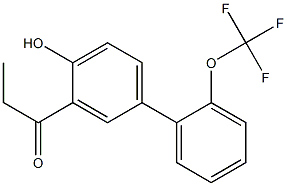 1-[4-hydroxy-2'-(trifluoromethoxy)-1,1'-biphenyl-3-yl]propan-1-one Struktur