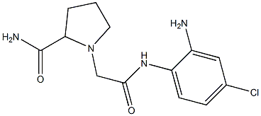 1-{[(2-amino-4-chlorophenyl)carbamoyl]methyl}pyrrolidine-2-carboxamide Struktur