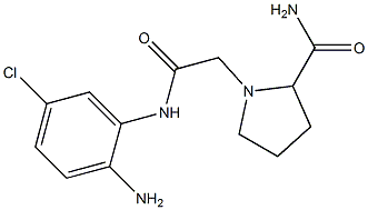 1-{[(2-amino-5-chlorophenyl)carbamoyl]methyl}pyrrolidine-2-carboxamide Struktur