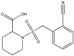 1-{[(2-cyanophenyl)methane]sulfonyl}piperidine-2-carboxylic acid Struktur