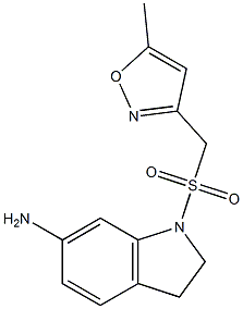 1-{[(5-methyl-1,2-oxazol-3-yl)methane]sulfonyl}-2,3-dihydro-1H-indol-6-amine Struktur