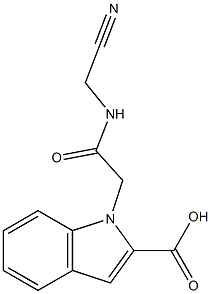 1-{[(cyanomethyl)carbamoyl]methyl}-1H-indole-2-carboxylic acid Struktur