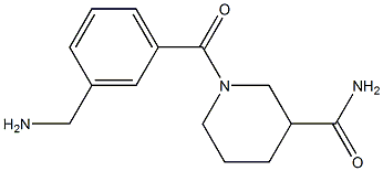 1-{[3-(aminomethyl)phenyl]carbonyl}piperidine-3-carboxamide Struktur