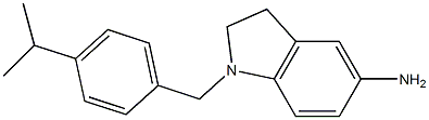 1-{[4-(propan-2-yl)phenyl]methyl}-2,3-dihydro-1H-indol-5-amine Struktur