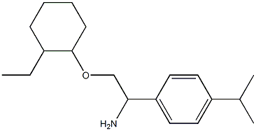 1-{1-amino-2-[(2-ethylcyclohexyl)oxy]ethyl}-4-(propan-2-yl)benzene Struktur