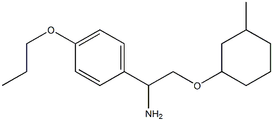 1-{1-amino-2-[(3-methylcyclohexyl)oxy]ethyl}-4-propoxybenzene Struktur