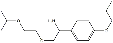 1-{1-amino-2-[2-(propan-2-yloxy)ethoxy]ethyl}-4-propoxybenzene Struktur