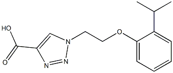 1-{2-[2-(propan-2-yl)phenoxy]ethyl}-1H-1,2,3-triazole-4-carboxylic acid Struktur