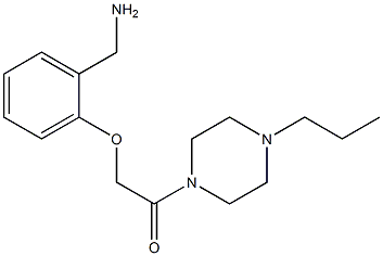 1-{2-[2-oxo-2-(4-propylpiperazin-1-yl)ethoxy]phenyl}methanamine Struktur