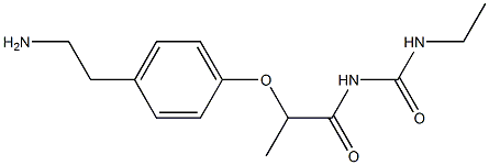 1-{2-[4-(2-aminoethyl)phenoxy]propanoyl}-3-ethylurea Struktur