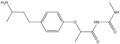 1-{2-[4-(3-aminobutyl)phenoxy]propanoyl}-3-methylurea Struktur