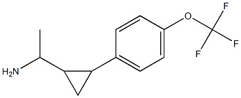 1-{2-[4-(trifluoromethoxy)phenyl]cyclopropyl}ethan-1-amine Struktur