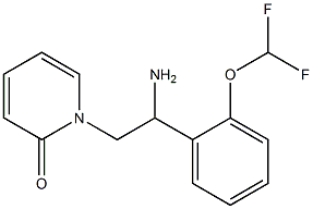 1-{2-amino-2-[2-(difluoromethoxy)phenyl]ethyl}pyridin-2(1H)-one Struktur