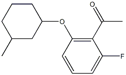 1-{2-fluoro-6-[(3-methylcyclohexyl)oxy]phenyl}ethan-1-one Struktur