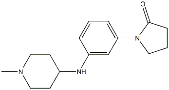 1-{3-[(1-methylpiperidin-4-yl)amino]phenyl}pyrrolidin-2-one Struktur