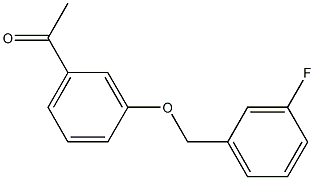 1-{3-[(3-fluorophenyl)methoxy]phenyl}ethan-1-one Struktur