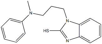 1-{3-[methyl(phenyl)amino]propyl}-1H-1,3-benzodiazole-2-thiol Struktur