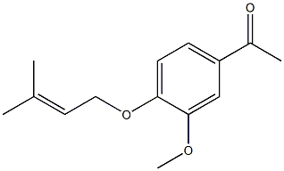 1-{3-methoxy-4-[(3-methylbut-2-enyl)oxy]phenyl}ethanone Struktur