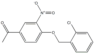 1-{4-[(2-chlorophenyl)methoxy]-3-nitrophenyl}ethan-1-one Struktur