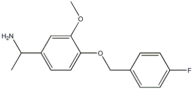 1-{4-[(4-fluorobenzyl)oxy]-3-methoxyphenyl}ethanamine Struktur