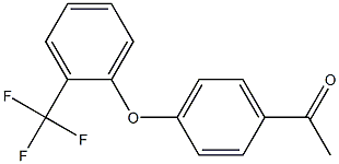 1-{4-[2-(trifluoromethyl)phenoxy]phenyl}ethan-1-one Struktur