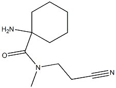 1-amino-N-(2-cyanoethyl)-N-methylcyclohexane-1-carboxamide Struktur