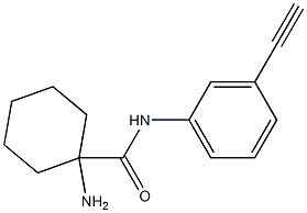 1-amino-N-(3-ethynylphenyl)cyclohexanecarboxamide Struktur