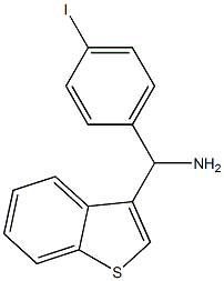 1-benzothiophen-3-yl(4-iodophenyl)methanamine Struktur