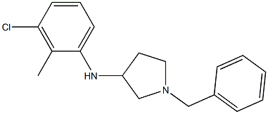 1-benzyl-N-(3-chloro-2-methylphenyl)pyrrolidin-3-amine Struktur