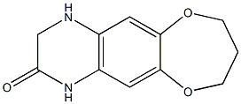 1H,2H,3H,4H,7H,8H,9H-[1,4]dioxepino[2,3-g]quinoxalin-2-one Struktur