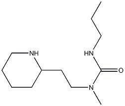 1-methyl-1-[2-(piperidin-2-yl)ethyl]-3-propylurea Struktur