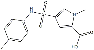 1-methyl-4-{[(4-methylphenyl)amino]sulfonyl}-1H-pyrrole-2-carboxylic acid Struktur