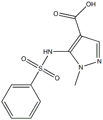 1-methyl-5-[(phenylsulfonyl)amino]-1H-pyrazole-4-carboxylic acid Struktur