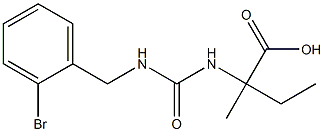 2-({[(2-bromophenyl)methyl]carbamoyl}amino)-2-methylbutanoic acid Struktur