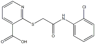 2-({[(2-chlorophenyl)carbamoyl]methyl}sulfanyl)pyridine-3-carboxylic acid Struktur