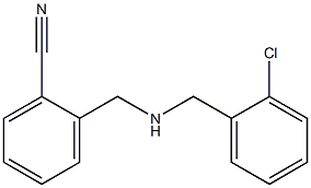 2-({[(2-chlorophenyl)methyl]amino}methyl)benzonitrile Struktur