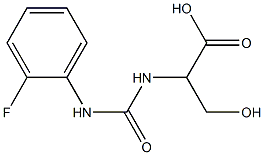 2-({[(2-fluorophenyl)amino]carbonyl}amino)-3-hydroxypropanoic acid Struktur