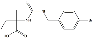 2-({[(4-bromophenyl)methyl]carbamoyl}amino)-2-methylbutanoic acid Struktur