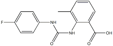 2-({[(4-fluorophenyl)amino]carbonyl}amino)-3-methylbenzoic acid Struktur