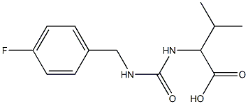 2-({[(4-fluorophenyl)methyl]carbamoyl}amino)-3-methylbutanoic acid Struktur