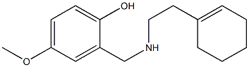 2-({[2-(cyclohex-1-en-1-yl)ethyl]amino}methyl)-4-methoxyphenol Struktur