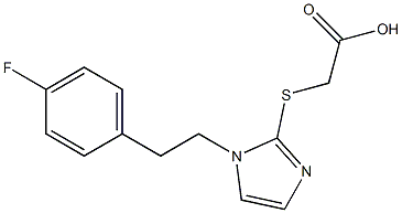 2-({1-[2-(4-fluorophenyl)ethyl]-1H-imidazol-2-yl}sulfanyl)acetic acid Struktur