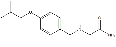 2-({1-[4-(2-methylpropoxy)phenyl]ethyl}amino)acetamide Struktur