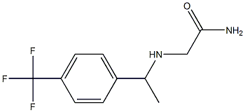 2-({1-[4-(trifluoromethyl)phenyl]ethyl}amino)acetamide Struktur