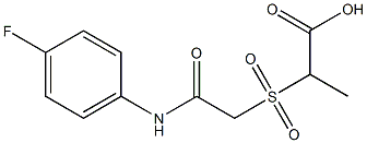 2-({2-[(4-fluorophenyl)amino]-2-oxoethyl}sulfonyl)propanoic acid Struktur