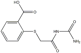 2-({2-[(aminocarbonyl)amino]-2-oxoethyl}thio)benzoic acid Struktur